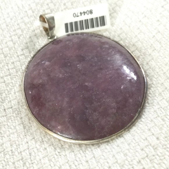 NEW Large Sterling Silver Amethyst Pendant 925 Purple Gemstone NWT - Picture 3 of 7